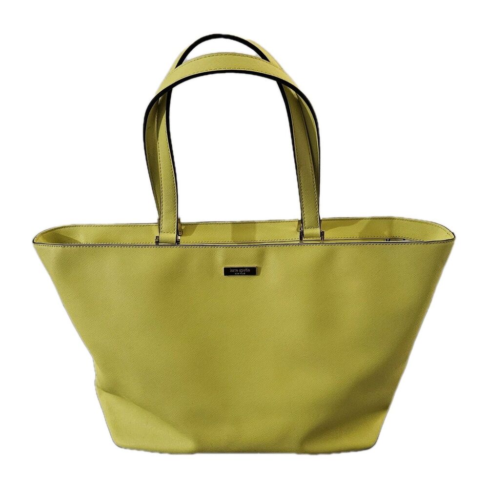 Kate Spade Newbury Lane Jules Tote Bag XL Neon Citron Yellow Laptop Work Travel